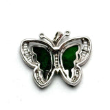 750WG A Jade Butterfly Diamond Pendant