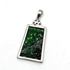 750WG A Jade Diamond Pendant