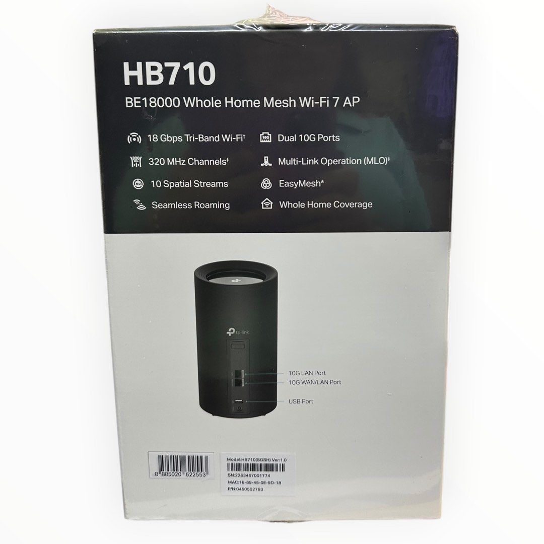 TP-Link Aginet HB710 BE18000 Whole Home Mesh Wi-Fi 7 AP