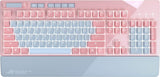 ASUS RGB mechanical gaming keyboard with Cherry MX switches, Pink/Grey