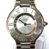 Cartier, Must de Cartier 21, Ref No 1340, Ladies, Stainless Steel, Steel Bracelet, Quartz