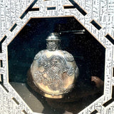 Chinese Dragon Engraving Snuff Bottle In Frame