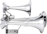 GG Grand General 69991 Chrome Heavy Duty Train Horn with Triple Brass Trumpet for Superior Sound