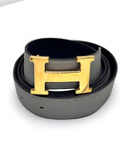 Hermes H Buckle Leather Belt