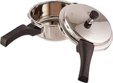 Prestige Alpha Deluxe Induction Base Stainless Steel Pressure Cooker, 3.0-Liter Silver