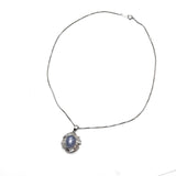 Pt900 Diamond=1.02cts, Star Sapphire=8.4cts Lady Necklace