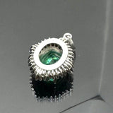 Pt900 Emerald =1.55cts Diamond Pendant With Cert