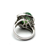 PT900 Jade=8.48cts ,Diamond=0.74cts Ring With Cert