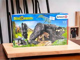 Schleich Dinosaurs, Dinosaur Gifts for Boys and Girls, Dinosaur Playset Cave and Realistic Dinosaur Figures, 7 pieces, Ages 4+