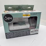 Sizzix Sidekick Starter Kit with Aqua Cutting Plates, Embossing Pad, Embossing Folders, Dies and Stamps - Item 661770 - White and Gray