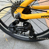 ZiZZO Campo 20" Folding Bicycle Shimano 7 Speed Adjustable Stem Lightweight Aluminum Frame (Yellow)