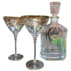 VENEZIA 24k Gold Plated Crystal Decanter Set