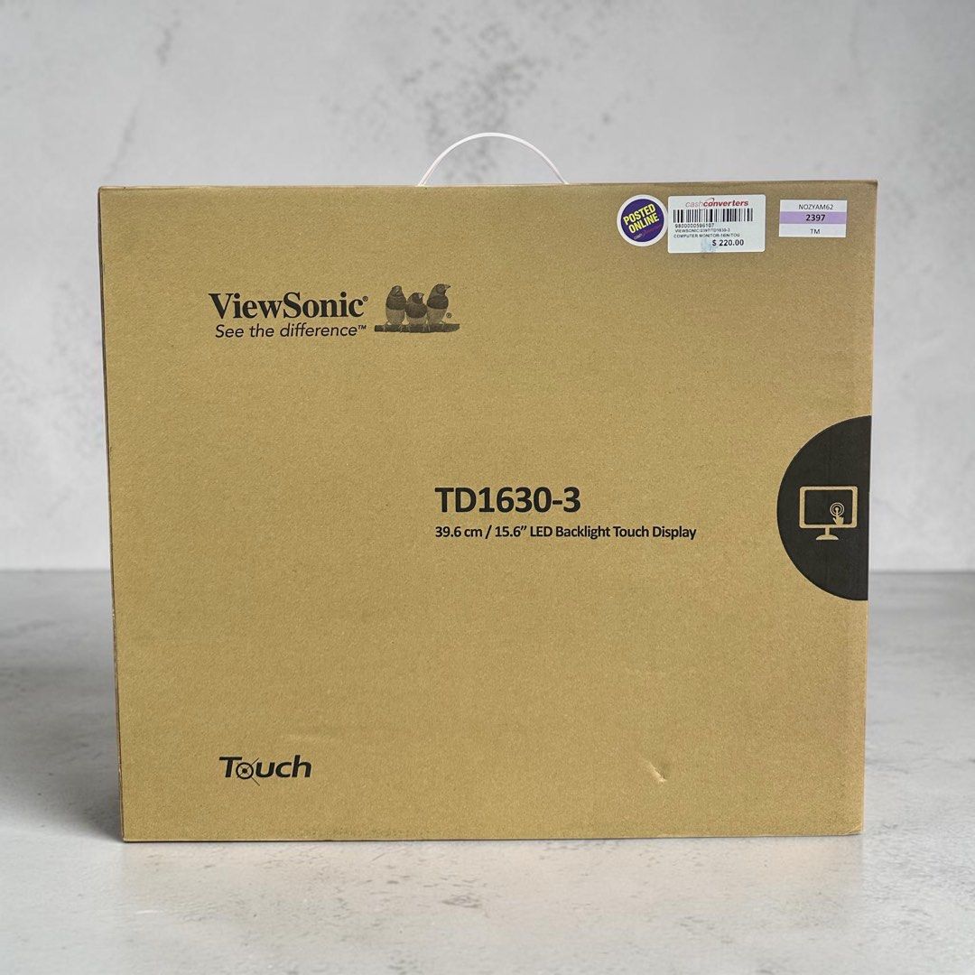 ViewSonic TD1630-3 16'' 768p HD 10-Point Touch Screen Monitor