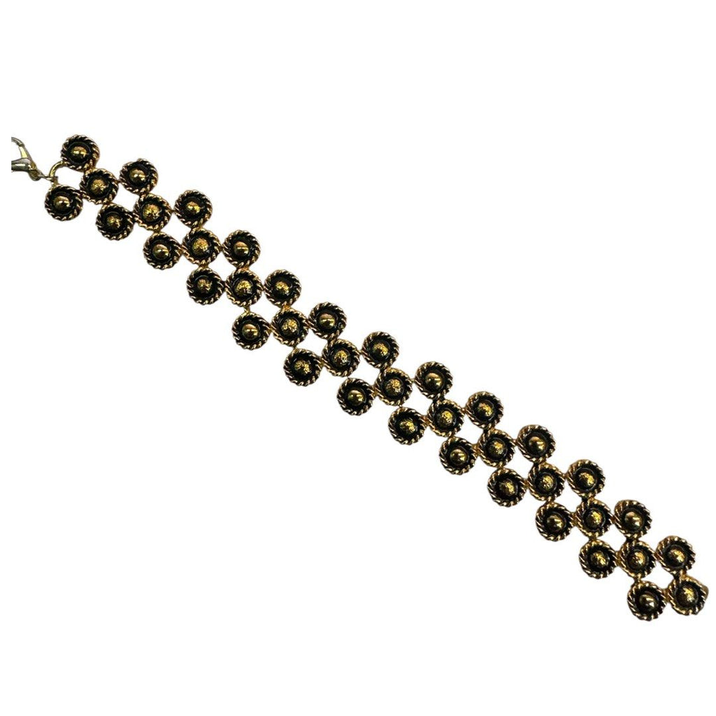 Vintage Gold Tone Pendant Necklace & Bracelet (54cm)