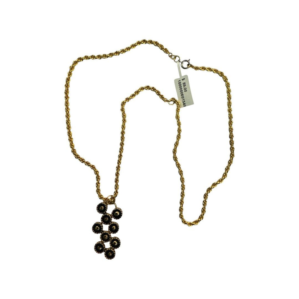 Vintage Gold Tone Pendant Necklace & Bracelet (54cm)