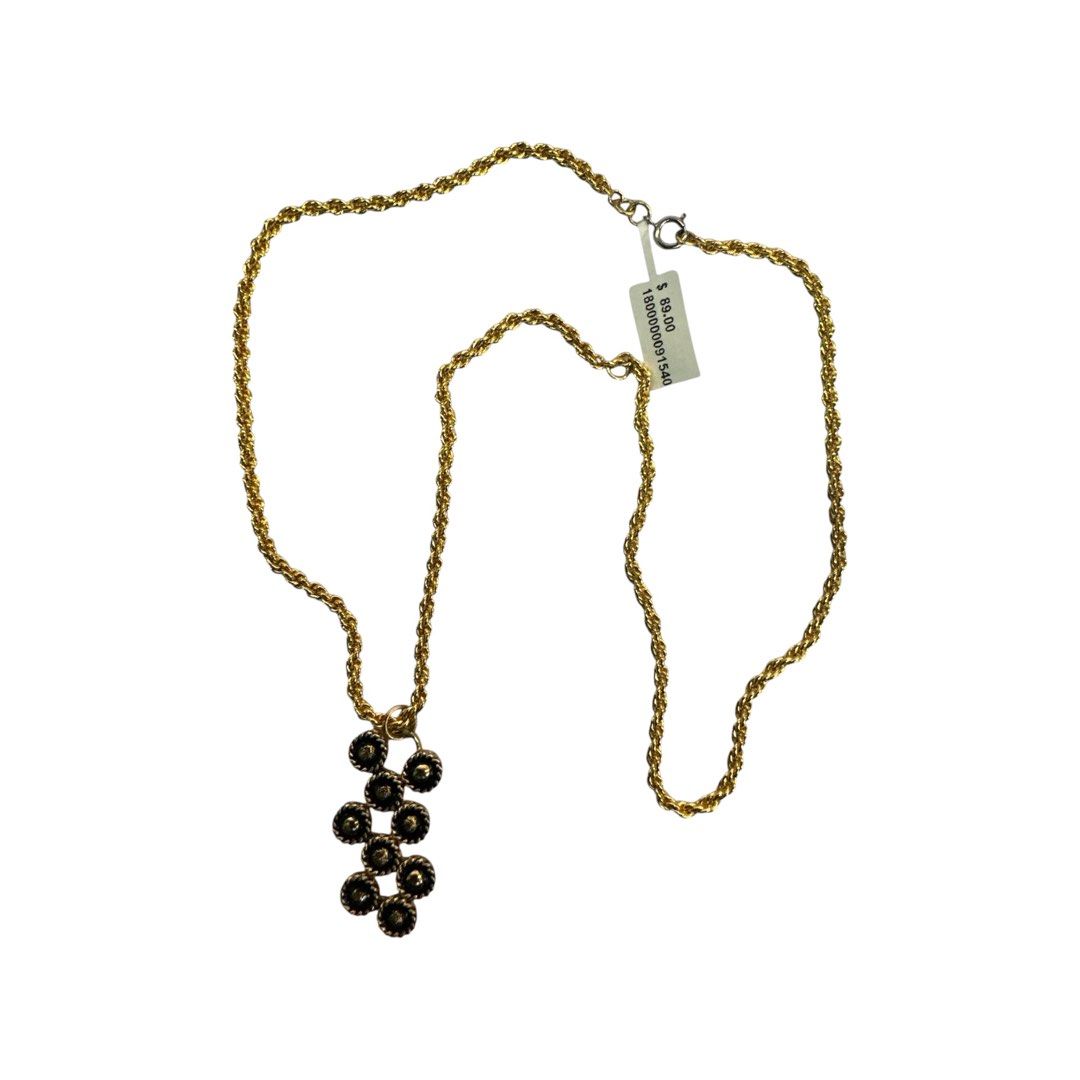 Vintage Gold Tone Pendant Necklace & Bracelet (54cm)