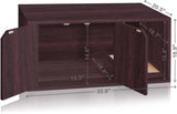 WAY BASICS CAT LITTER BOX ENCLOSURE W/SCRATCH PAD