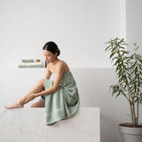Weavve Home Bamboo Fibre Deluxe Set of 6 Towel Bundles, Green