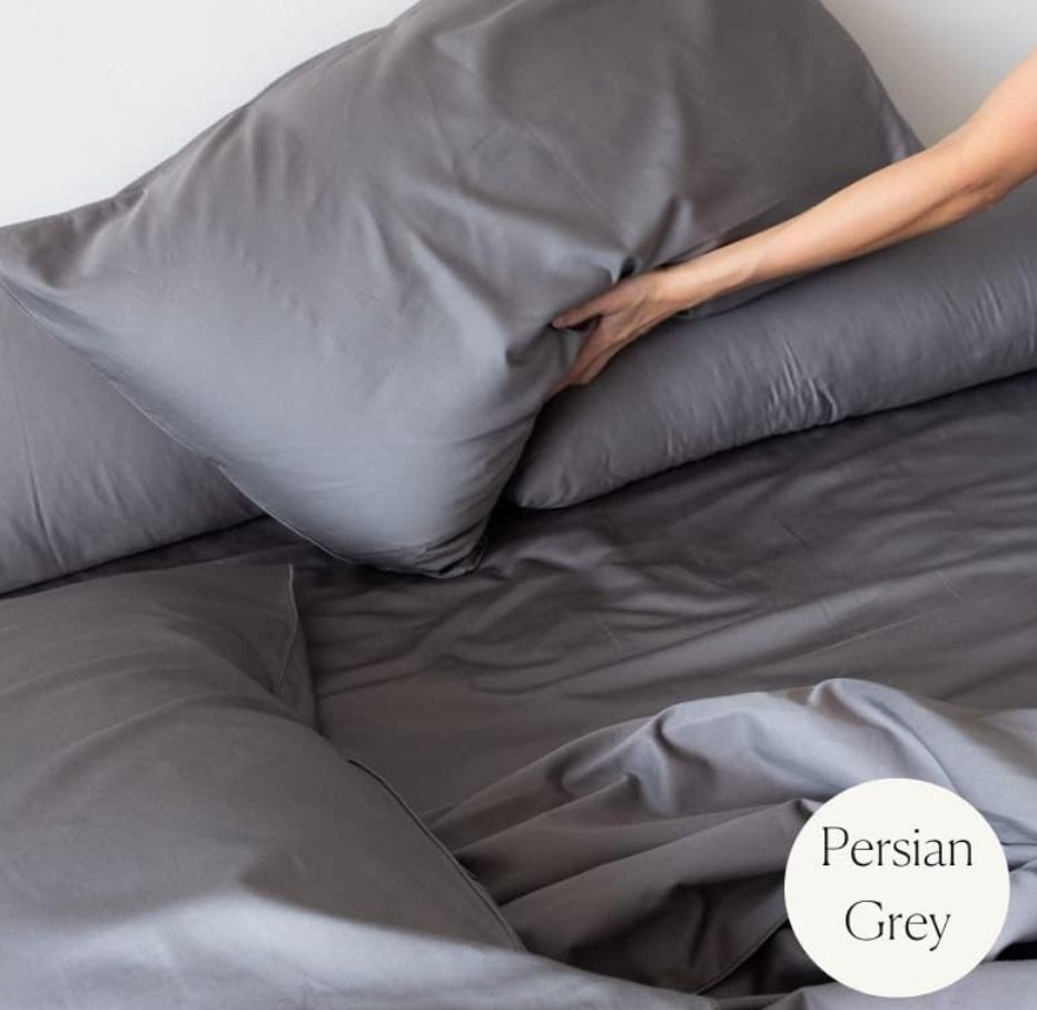Weavve Home Cotton Duvet Cover Set, King Size, Persian Grey Main image