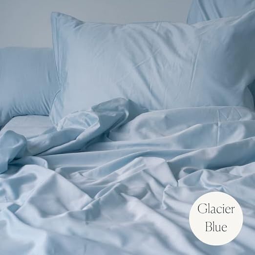Weavve Home Cotton Fitted Sheet Set, California King Size, Glacier Blue Main image