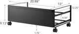 YAMAZAKI Home Frame Rolling Shoe Rack Black
