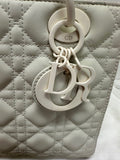 Christian Dior Lady Dior in White Matte Tote Bag
