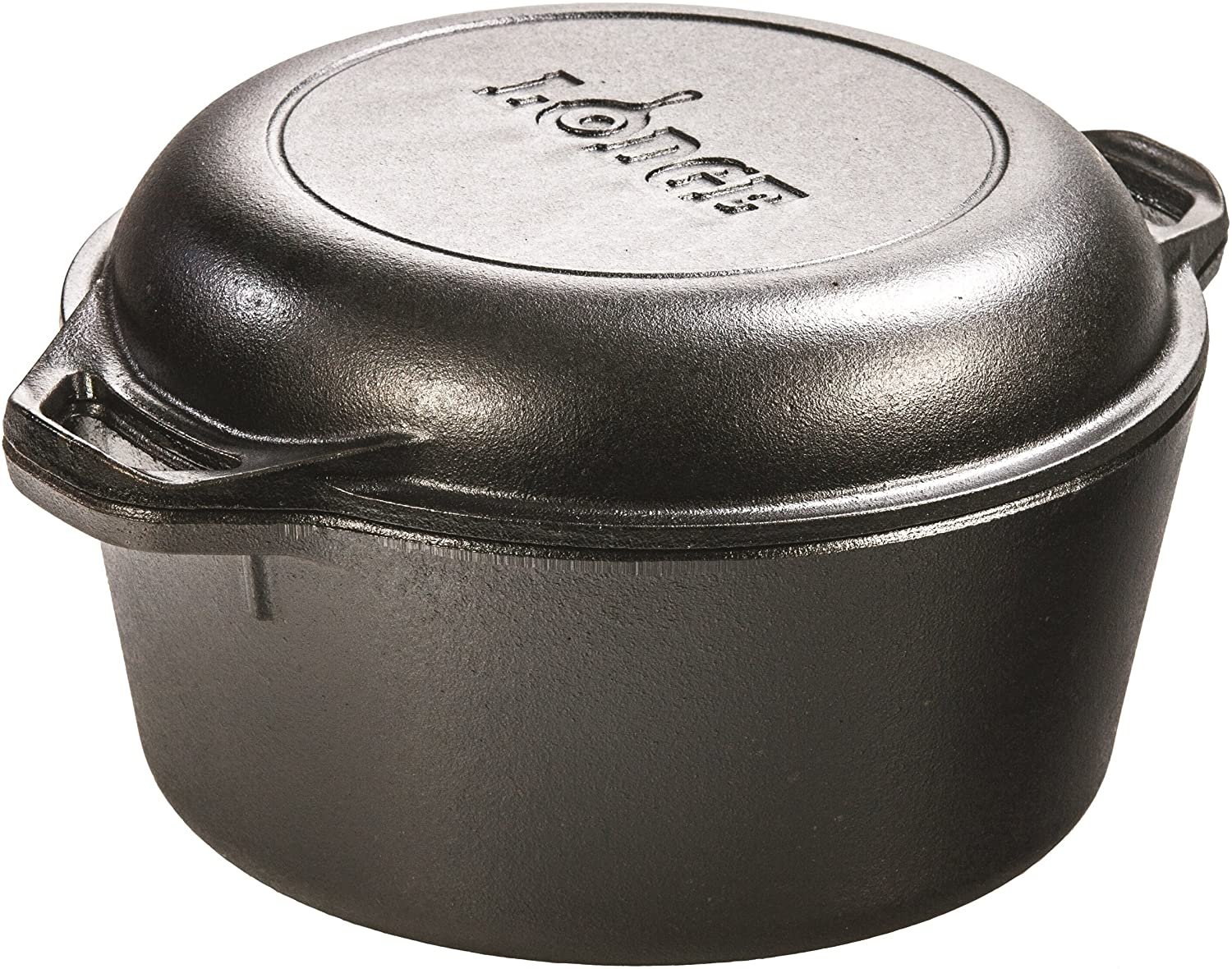 Lodge L8DD3 Cast Iron Double Dutch Oven 5-Quart Black - Cash Converters Main image