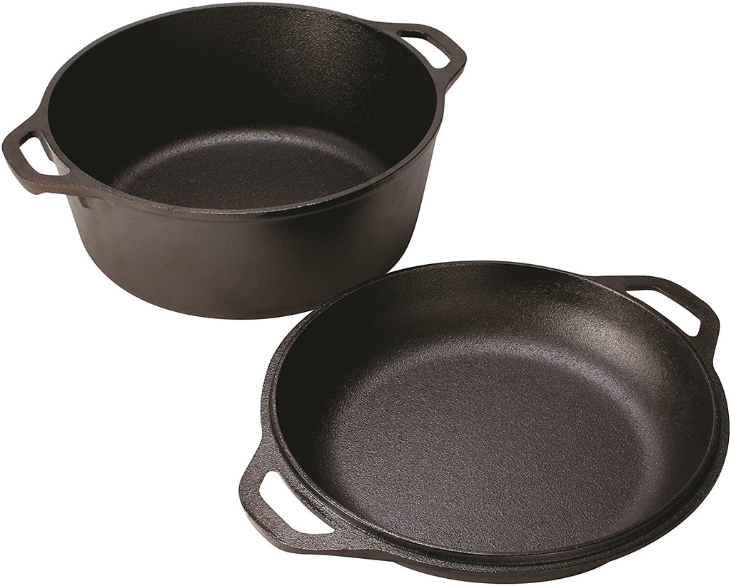 Lodge L8DD3 Cast Iron Double Dutch Oven 5-Quart Black - Cash Converters