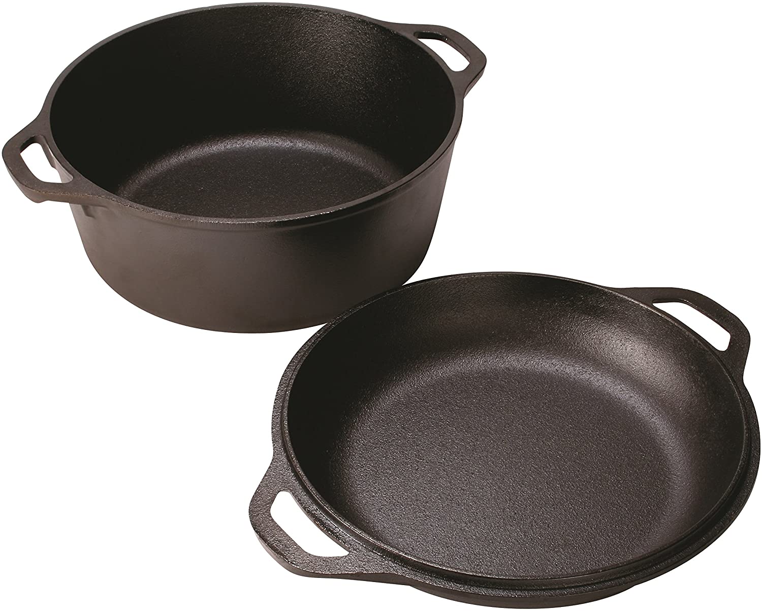 Lodge L8DD3 Cast Iron Double Dutch Oven 5-Quart Black - Cash Converters