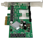 StarTech.com 2 Port PCI Express 2.0 SATA III 6Gbps RAID Controller Card With 2 mSATA Slots And HyperDuo SSD Tiering PCIe SATA 3 Controller