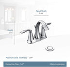 Moen 6410BN Eva Brushed Nickel 2 Handle Centerset Bathroom Faucet - Cash Converters