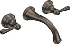 Moen T61070RB Kingsley Oil Rubbed Bronze 2 Handle Wall Mount Lavatory Lever Faucet - Cash Converters