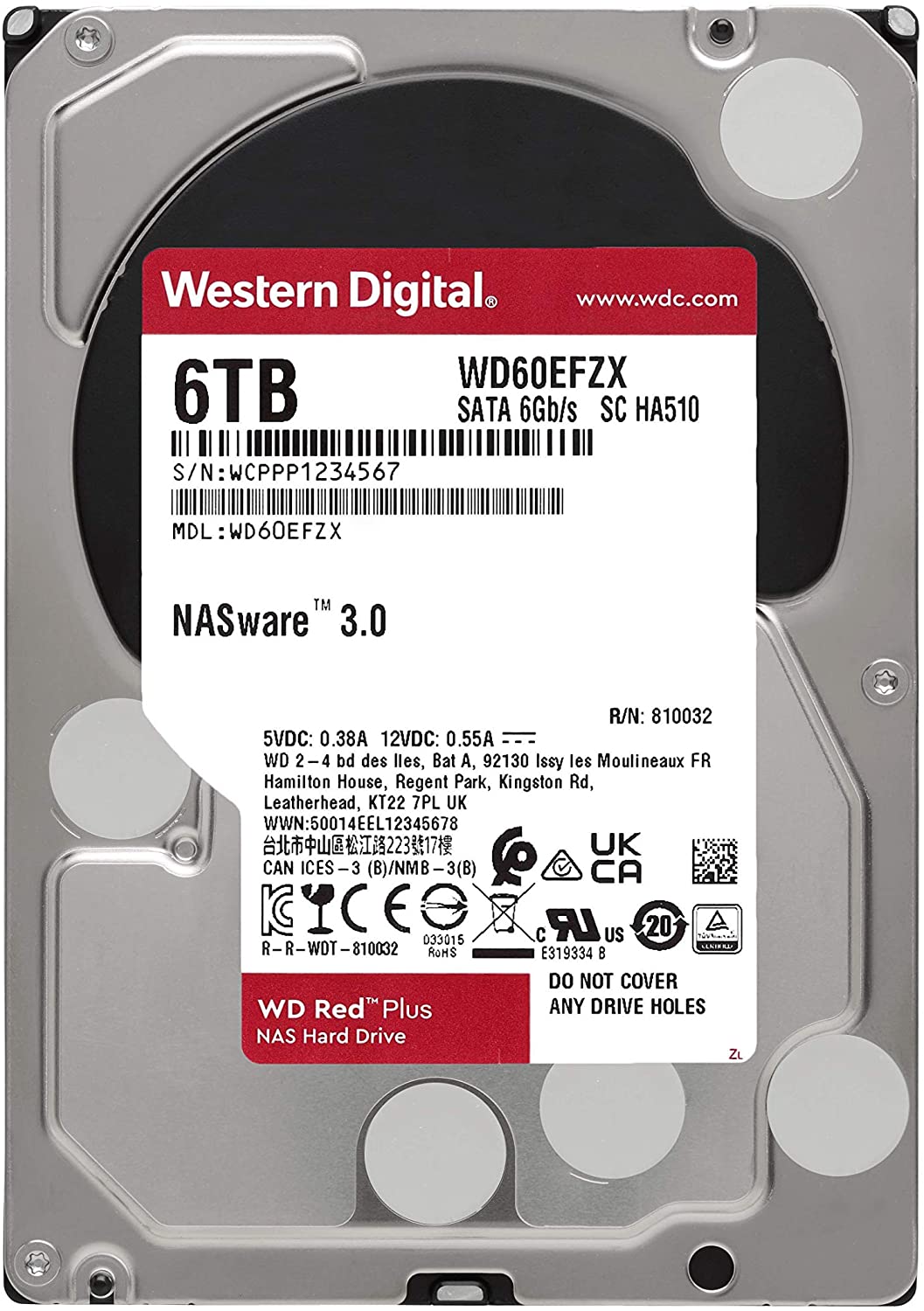 Western Digital 6TB WD Red Plus NAS Internal Hard Drive HDD - Cash Converters Main image