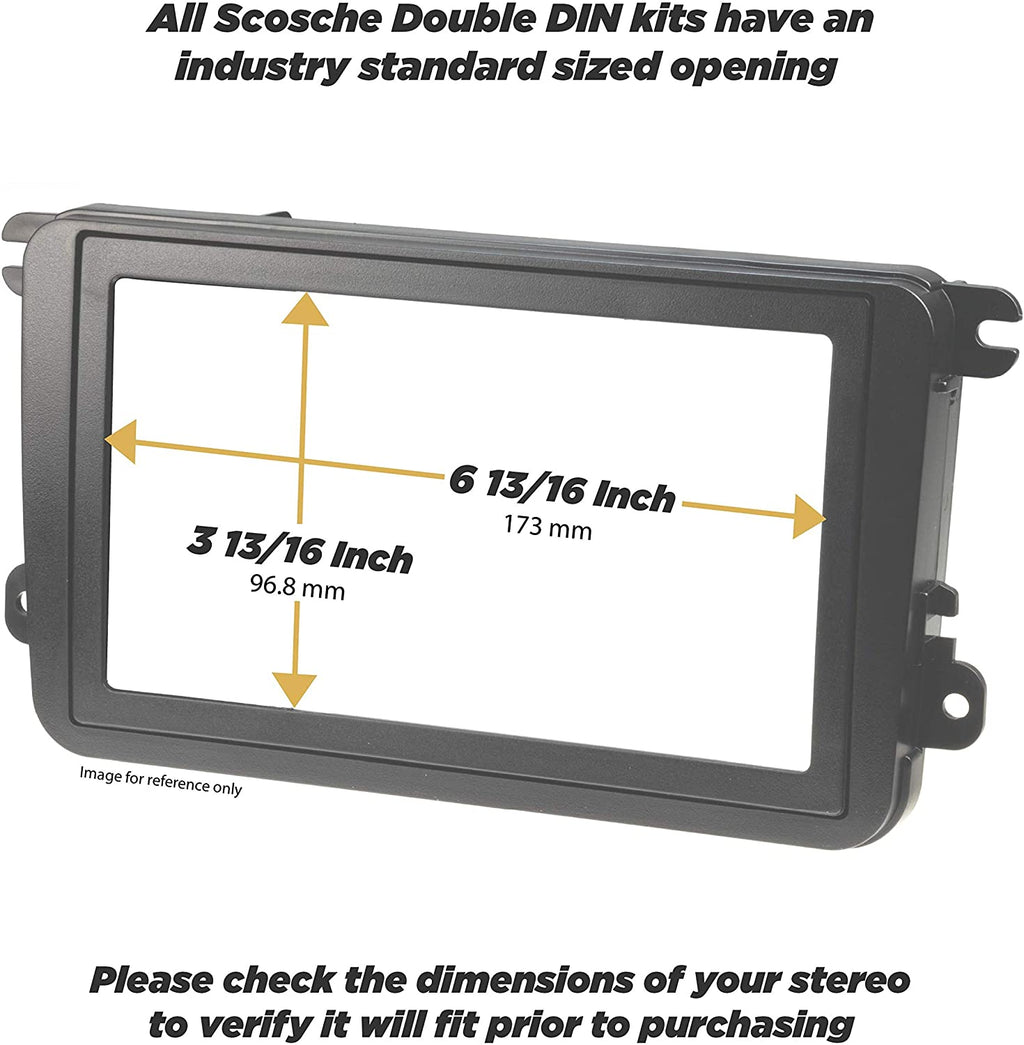 Scosche MZ2354WDDB Compatible with 1998-05 Mercedes Benz S Class ISO Double DIN Dash Kit; Wood Look Finish - Cash Converters