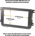Scosche MZ2354WDDB Compatible with 1998-05 Mercedes Benz S Class ISO Double DIN Dash Kit; Wood Look Finish - Cash Converters