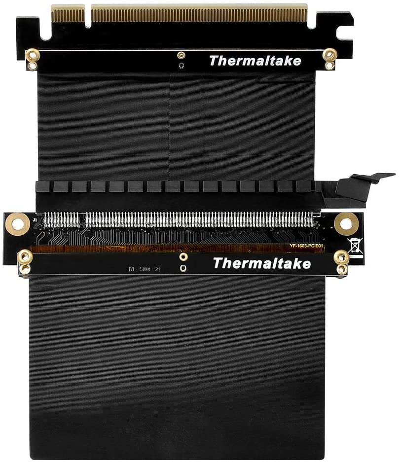 Thermaltake AC-053-CN1OTN-C1 Gaming PCI-E x16 3.0 Black Extender Riser Cable, 200 mm