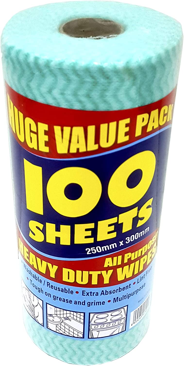 All Purpose Reusable Heavy Duty Wipes - 250mm x 300mm, 100 Count Main image
