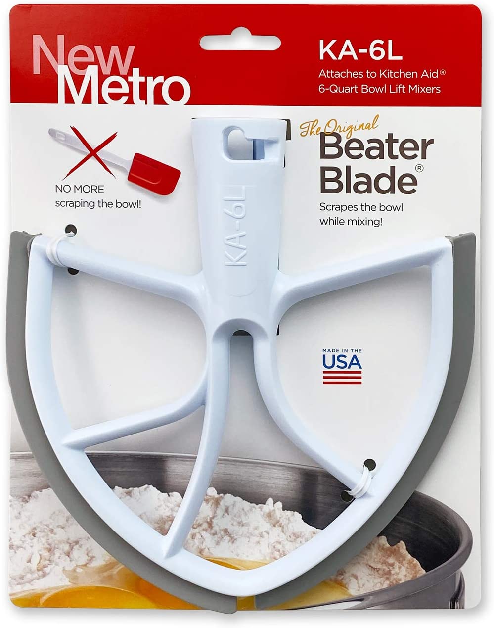 Original BeaterBlade for KitchenAid 6-Quart Bowl Lift Mixer, White Main image