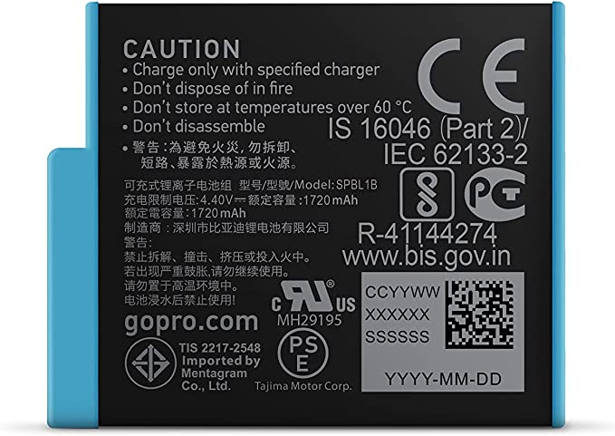 GOPRO ADBAT-001 RECHARGEABLE BATTERY-HERO9 BLK
