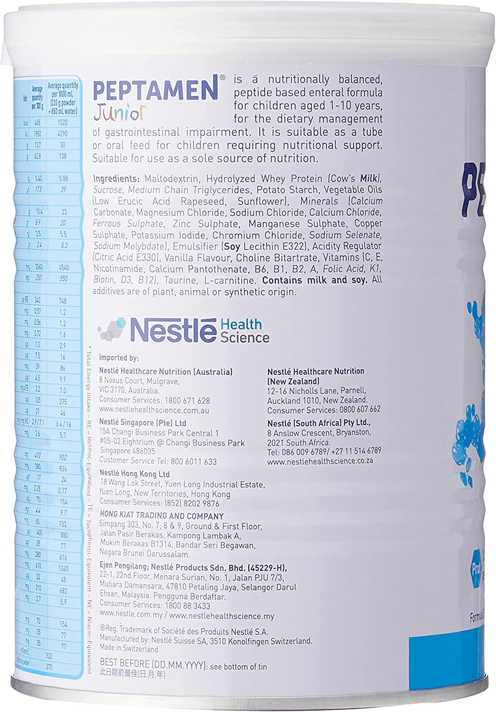 PEPTAMEN  MILK POWDER-JUNIOR 400GM (CAN DENTED)