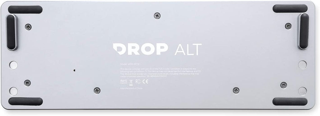 DROP ALT Mechanical Keyboard 67 Key Gaming Keyboard HotSwap Switches Programmable Macros RGB LED Backlighting USB C Aluminum Frame Kaihua Box White Switches Gray