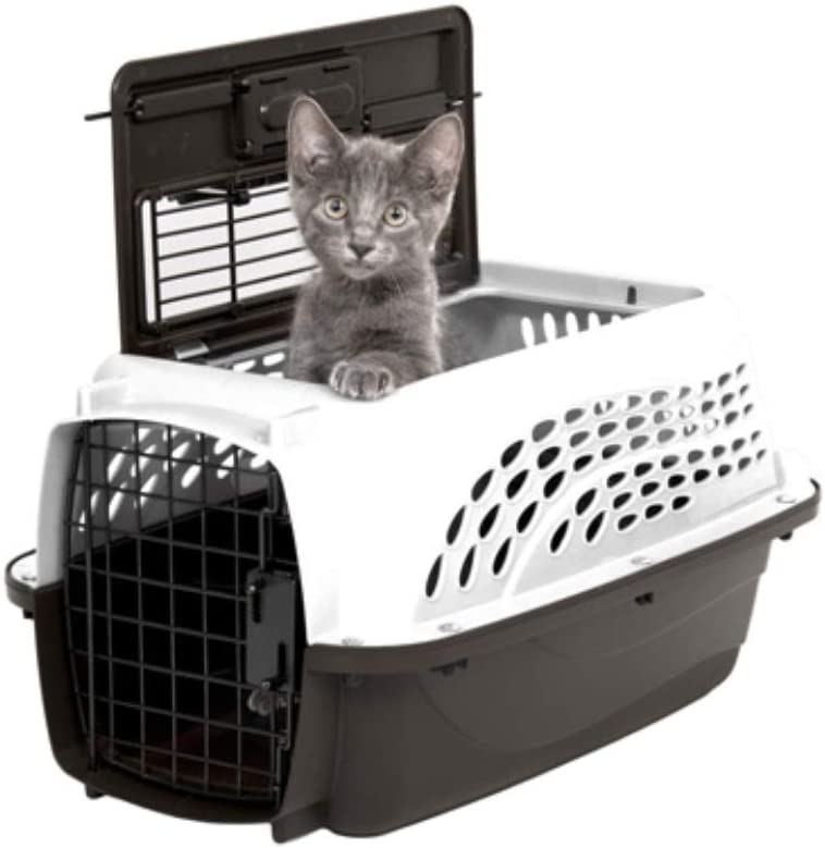 Petmate TwoDoor Small Dog Kennel & Cat Kennel Top or Front Loading Pet Carrier Great for Small Animals Made with Recycled Materials 19 inches in L For Pets up to 10 Pounds Secondary image