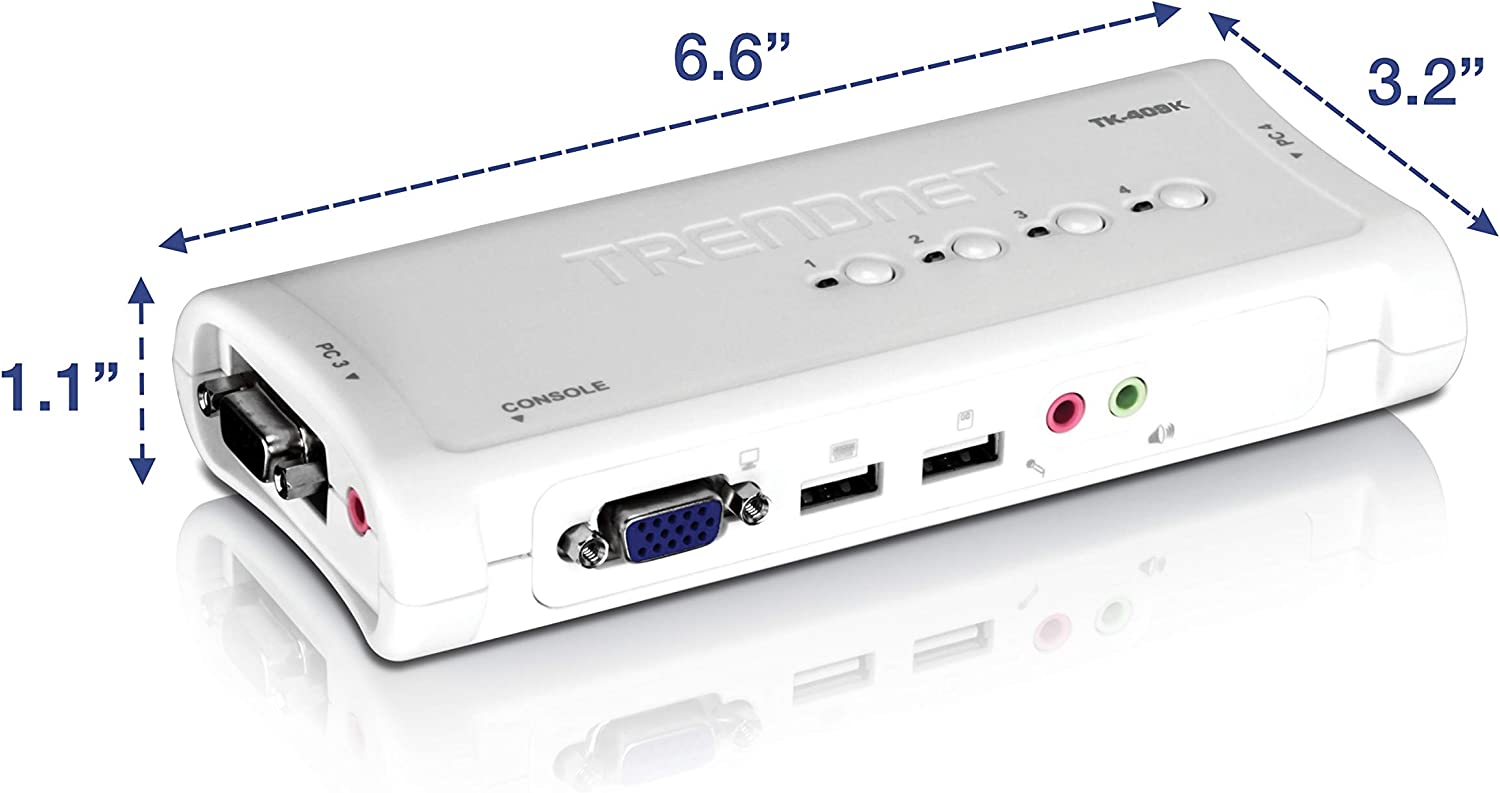 TRENDnet 4-Port USB KVM Switch and Cable Kit with Audio TK-409K Secondary image