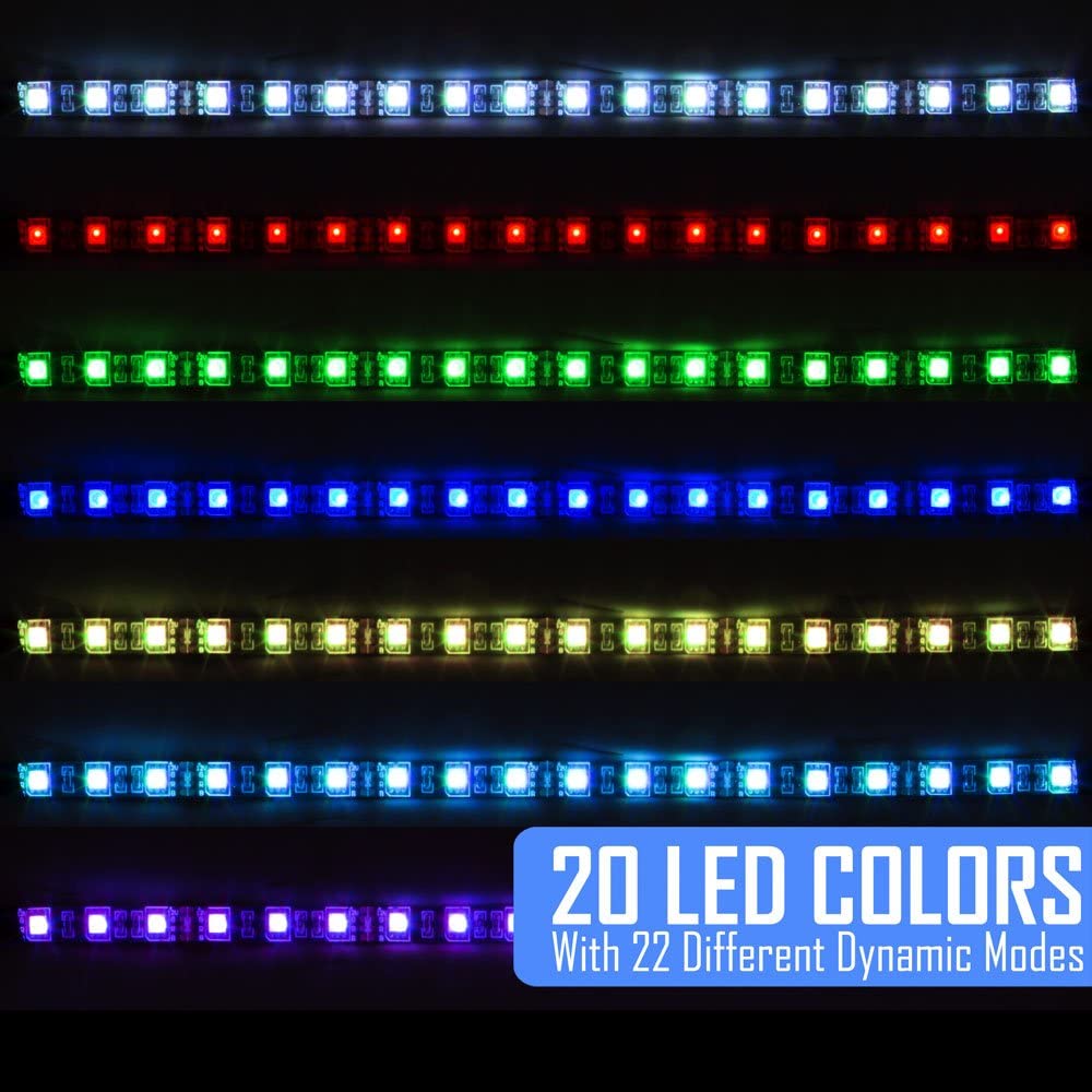 Kingwin RGB LED Strip Lights, LED Light Strip For Computer Case, PC, Laptop, Home, Office, and Background Lighting. Ultra Bright 5050 SMD Strip Lights, 204 Inches [Asus Aura RGB Compatible]