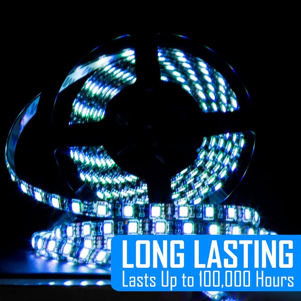 Kingwin RGB LED Strip Lights, LED Light Strip For Computer Case, PC, Laptop, Home, Office, and Background Lighting. Ultra Bright 5050 SMD Strip Lights, 204 Inches [Asus Aura RGB Compatible]