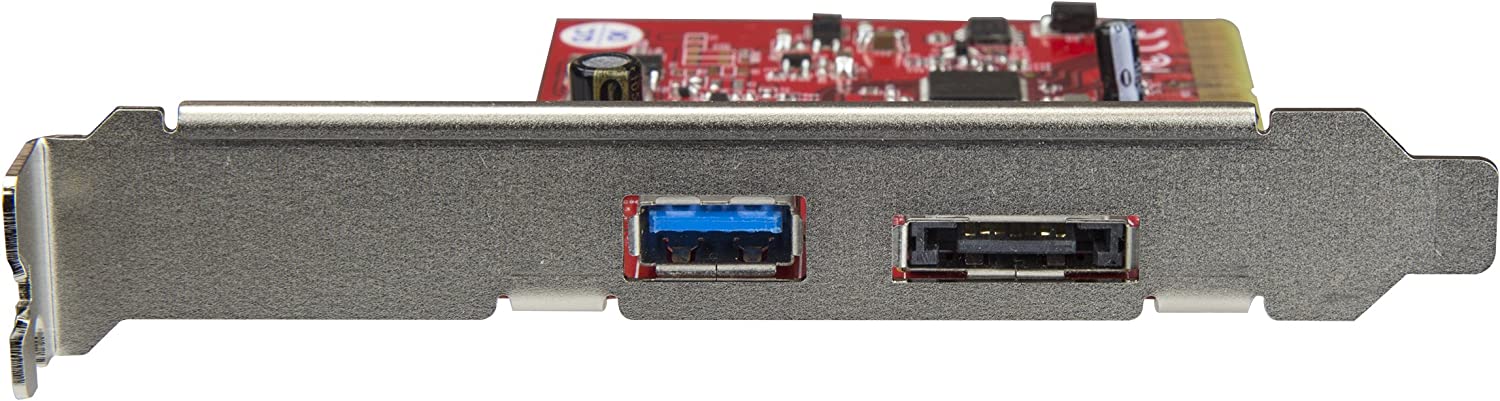 StarTech.com 2 Port USB 3.1 Gen 110Gbps and eSATA6Gbps PCIe Card PCI Express Controller Card 1x USBA and 1x eSATA PEXUSB311A1E