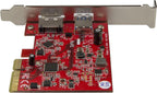 StarTech.com 2 Port USB 3.1 Gen 110Gbps and eSATA6Gbps PCIe Card PCI Express Controller Card 1x USBA and 1x eSATA PEXUSB311A1E