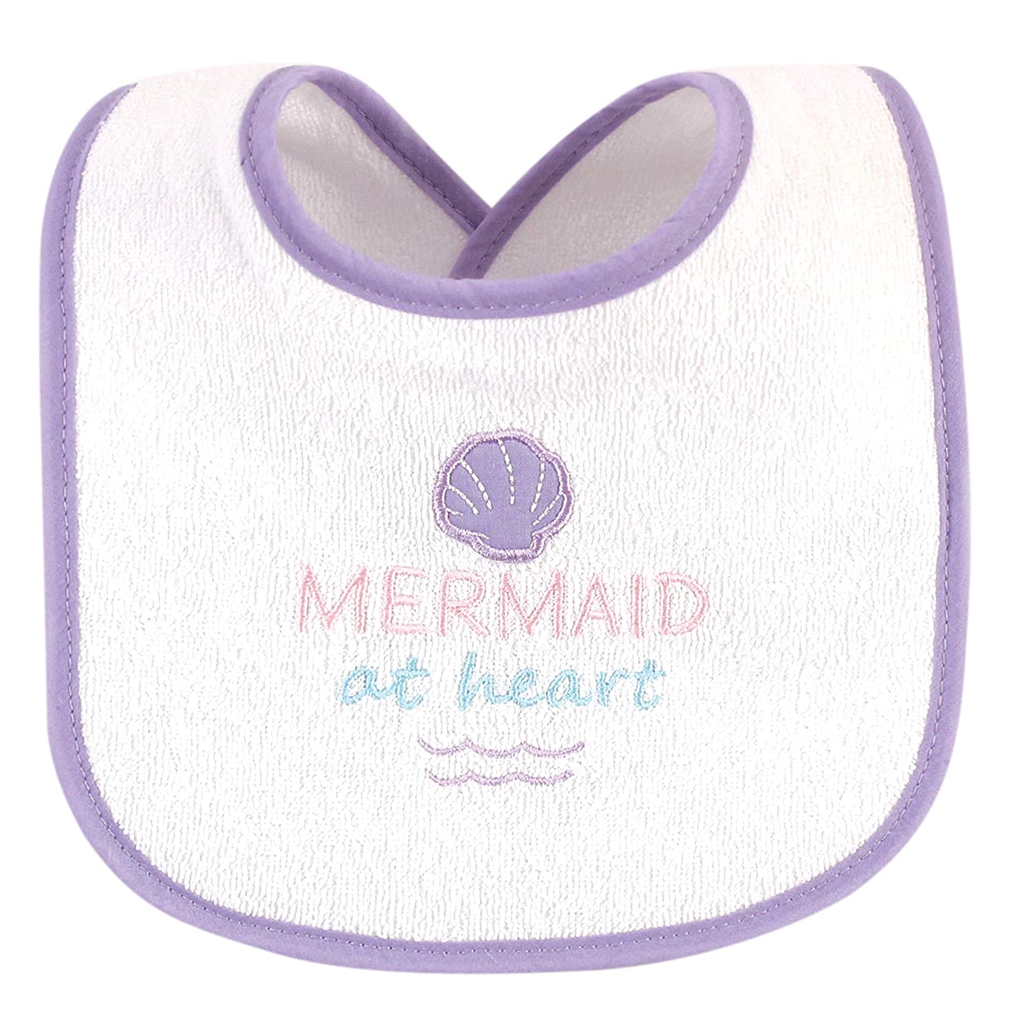 Luvable Friends Unisex Baby Cotton Drooler Bibs with Fiber Filling, Unicorns And Mermaids, One Size