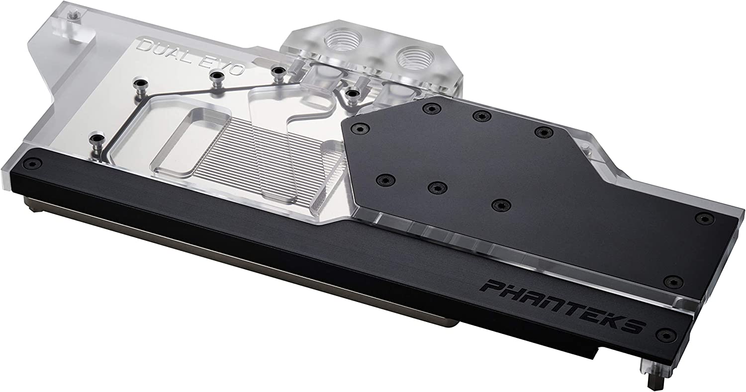 Phanteks Glacier Dual Evo PHGB2080ASDEVOBK01 For ASUS RTX 2080 2070 2060 SUPER Dual EVO Series Nickel Plated Acrylic Aluminum Cover Plate Digital RGB Full Water Block Black
