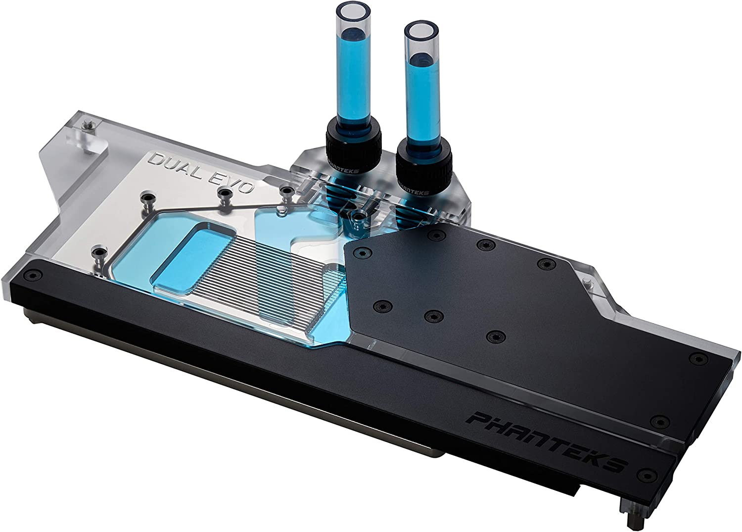 Phanteks Glacier Dual Evo PHGB2080ASDEVOBK01 For ASUS RTX 2080 2070 2060 SUPER Dual EVO Series Nickel Plated Acrylic Aluminum Cover Plate Digital RGB Full Water Block Black Secondary image